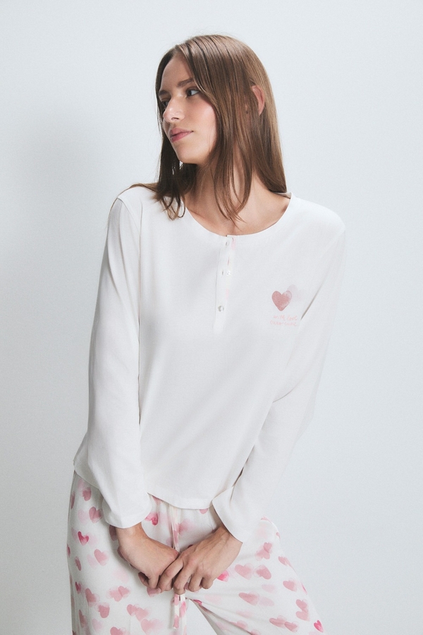 pijama largo hearts