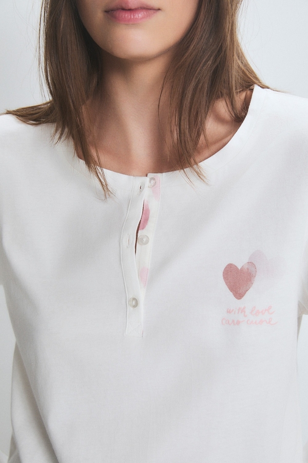 pijama largo hearts