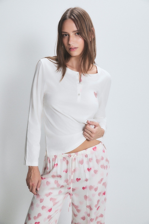 pijama largo hearts